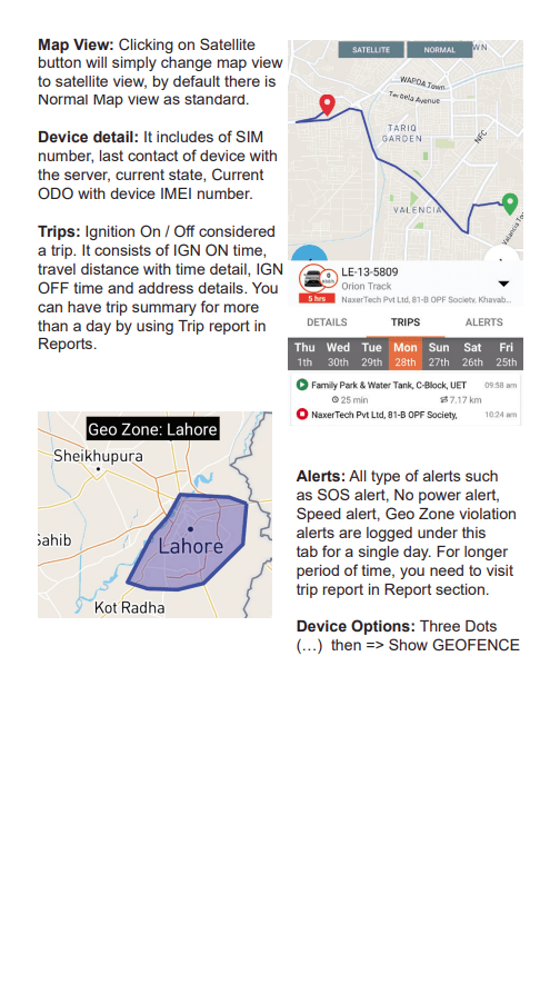 Map view, trips and alerts — Pegasus Atlas app guide